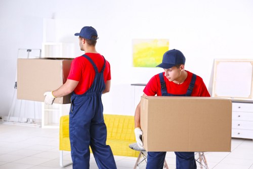 Boxes and furniture ready for transparent Thorntonheath storage pricing