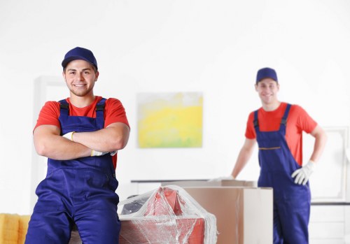 Moving and storage services in Thorntonheath with packed boxes and removal van