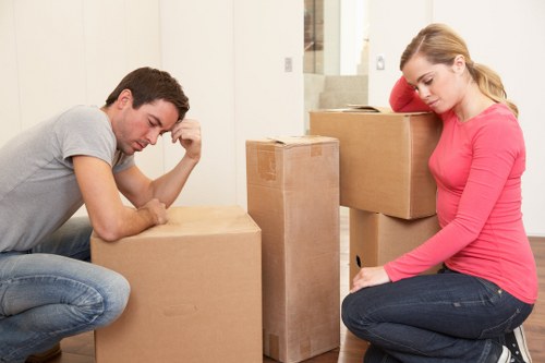 Packed boxes and furniture prepared for small removals Thorntonheath